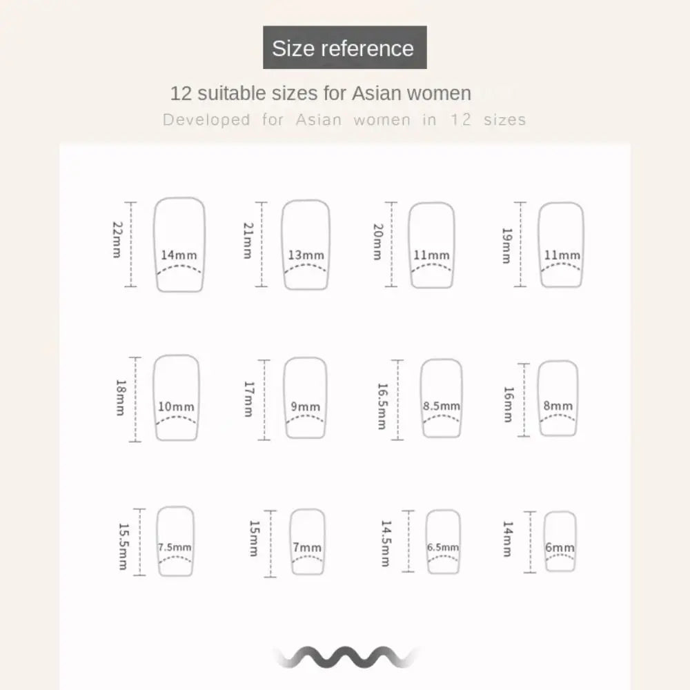 24pcs French Silver Press On Nails Set-4