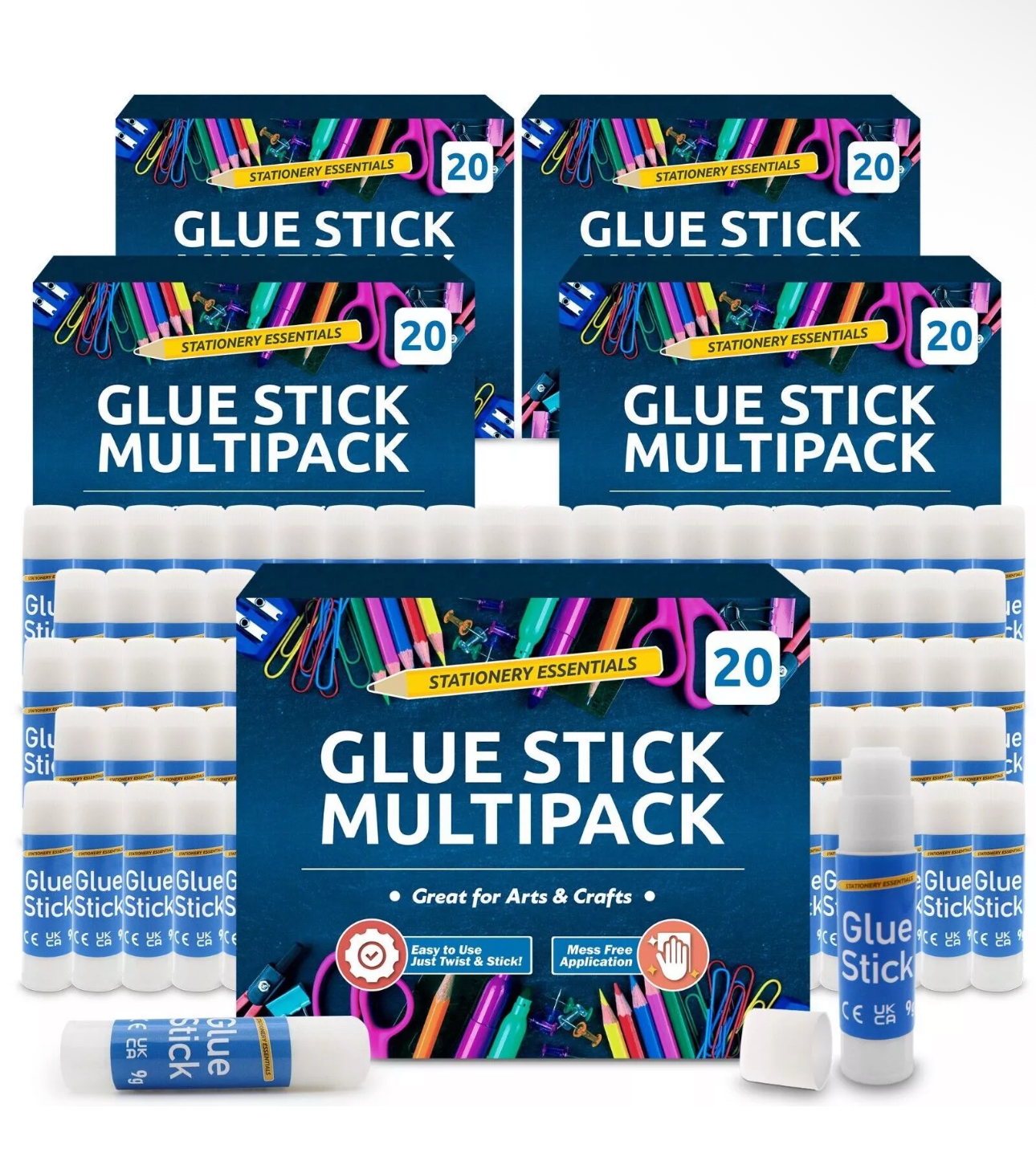 100PK Kids Glue Sticks School 9g Washable Non Toxic Home Office Arts Craft Bulk